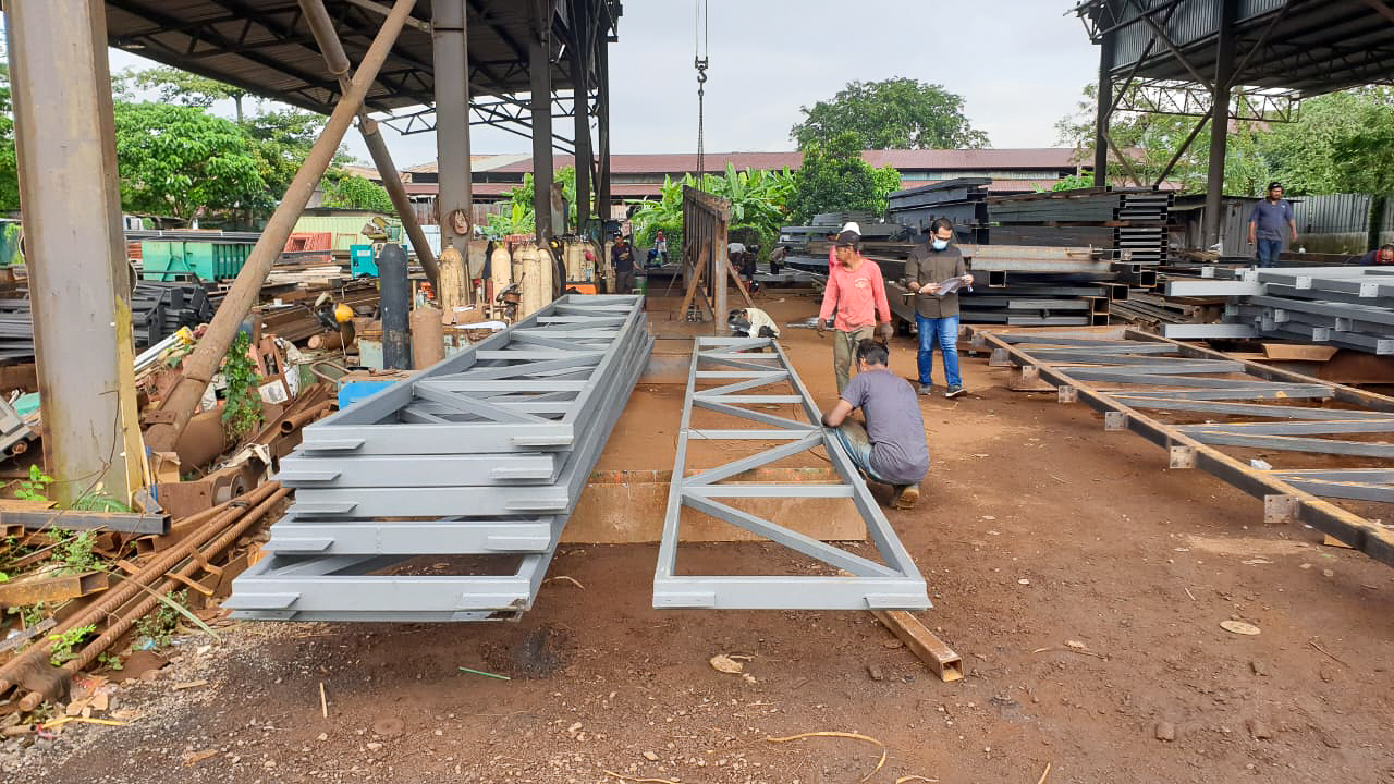 Fabrication yard — mild steel